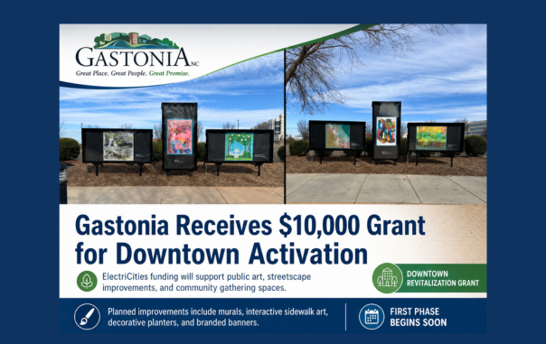 City Receives ElectriCities Grant to Enhance Downtown Gastonia