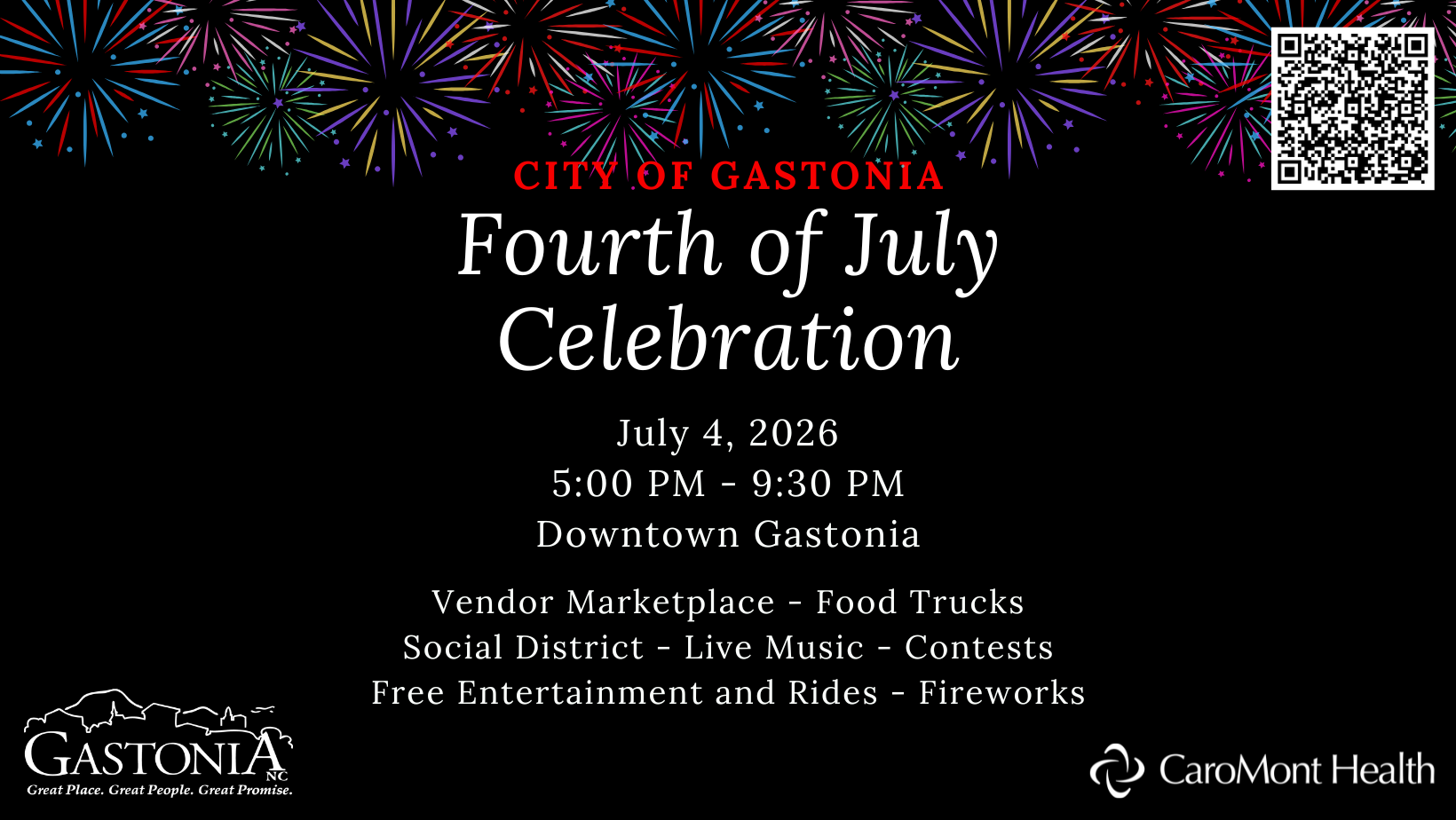 Fourth of July event information- July 4 2026 in downtown gastonia