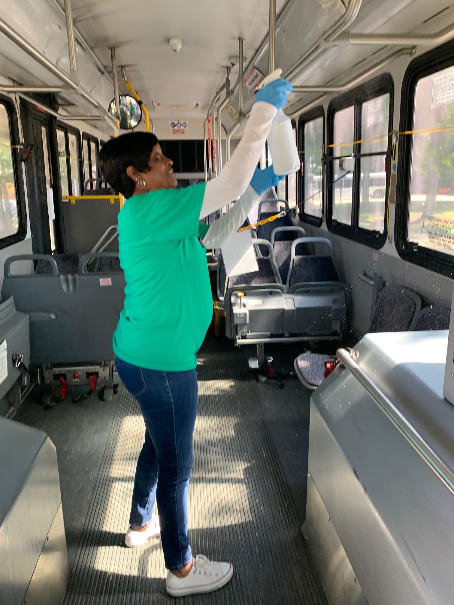 Cleaning buses