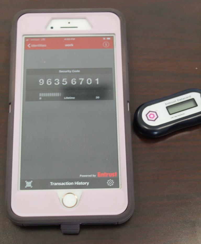 Entrust button and on phone