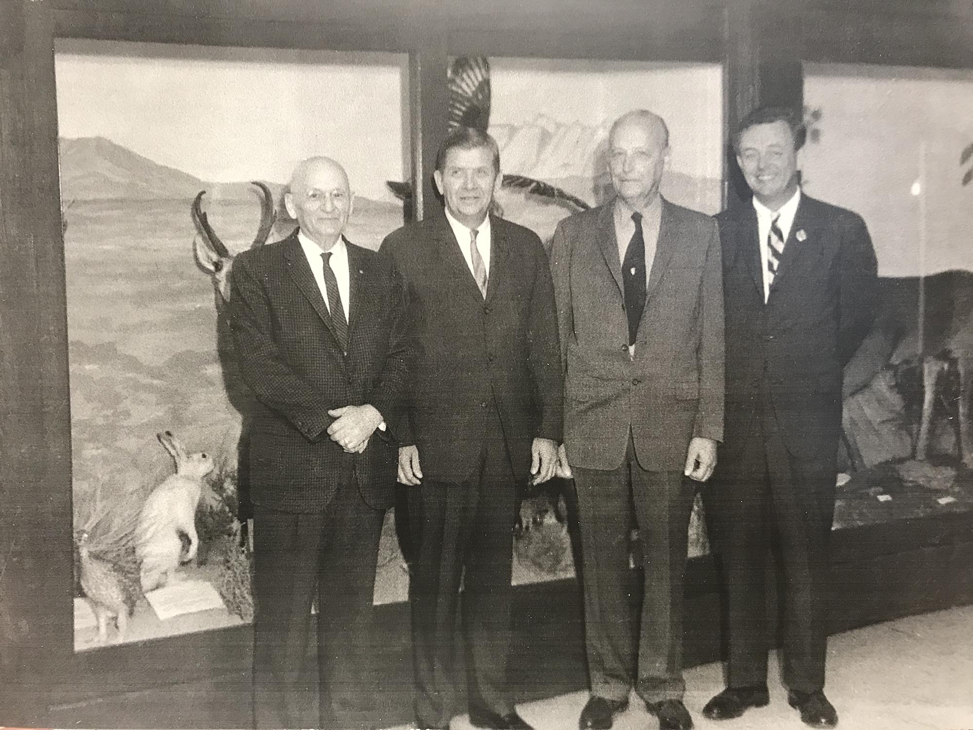 LtoR Brice Dickson Gov Terry Sanford Bud Schiele Hargrove Skipper Bowles...e