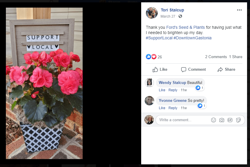Tori FB post