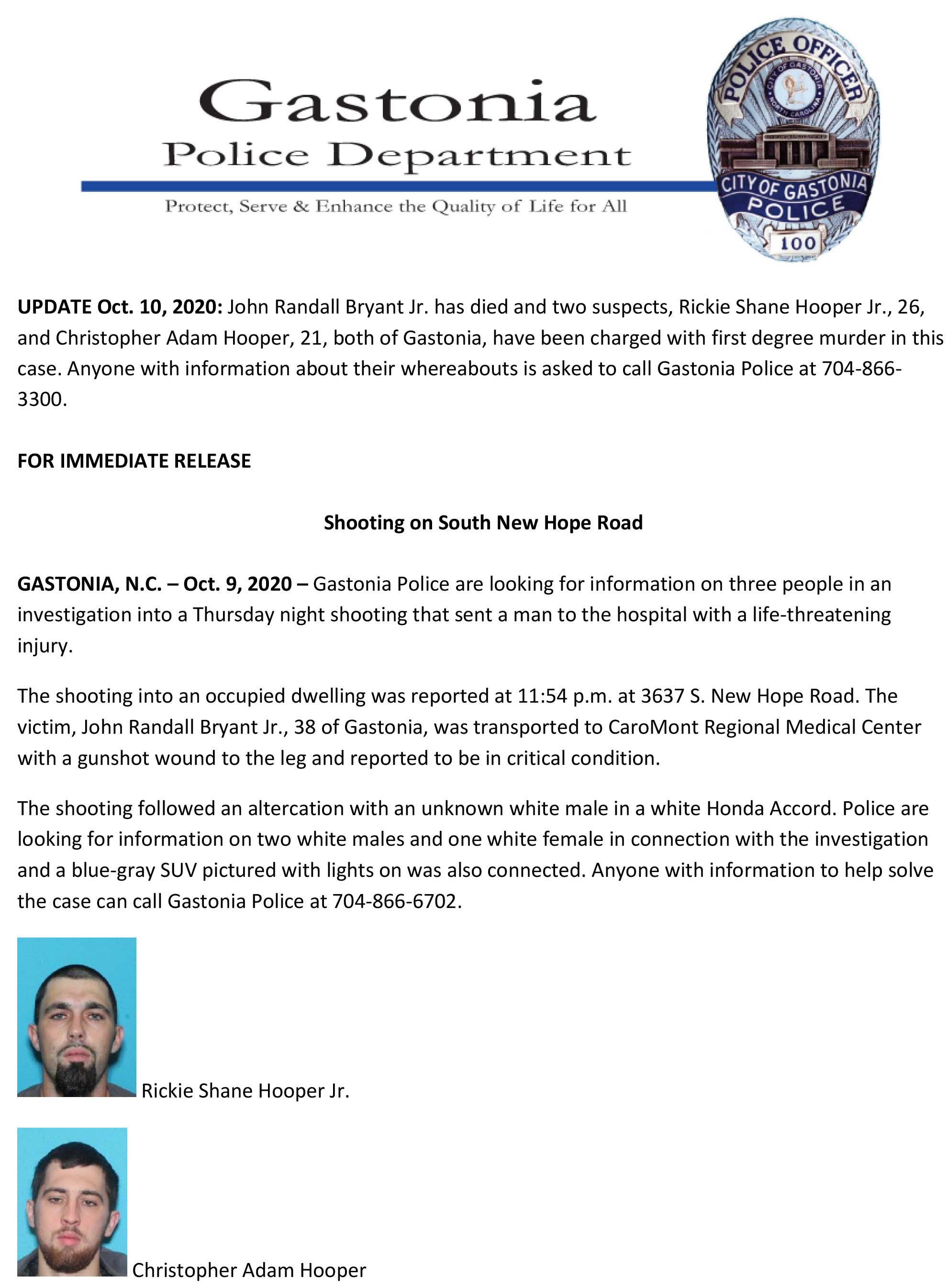 Suspects Charged in Shooting on South New Hope Rd web